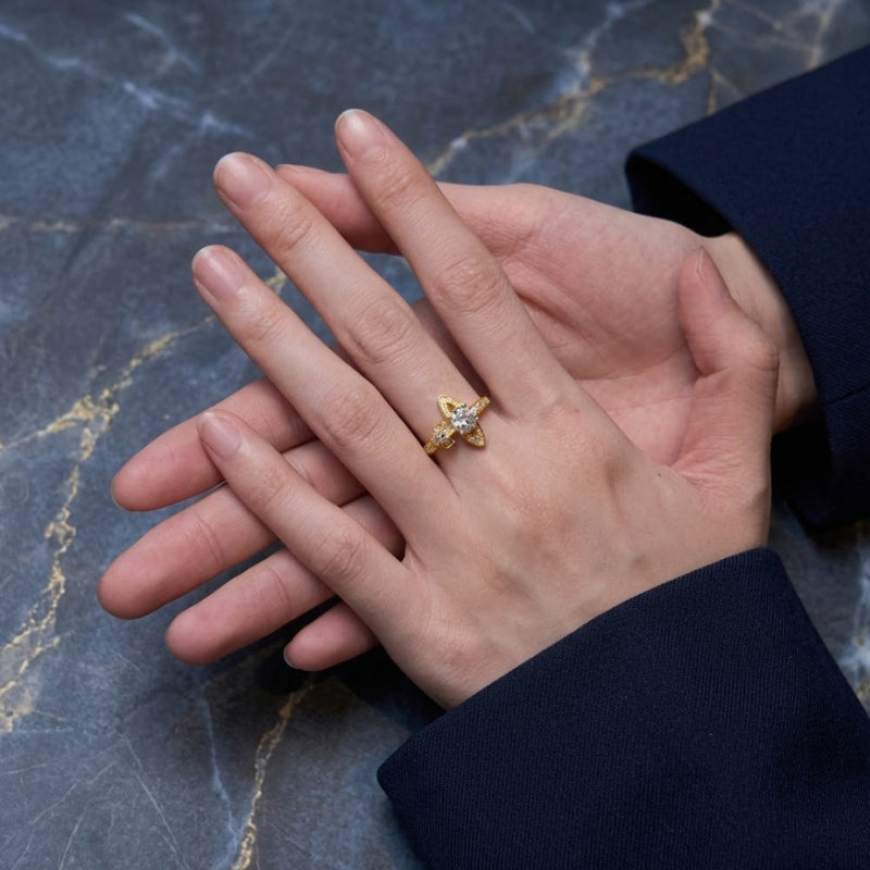 24K Gold Plated Eternal Orbit Open Ring