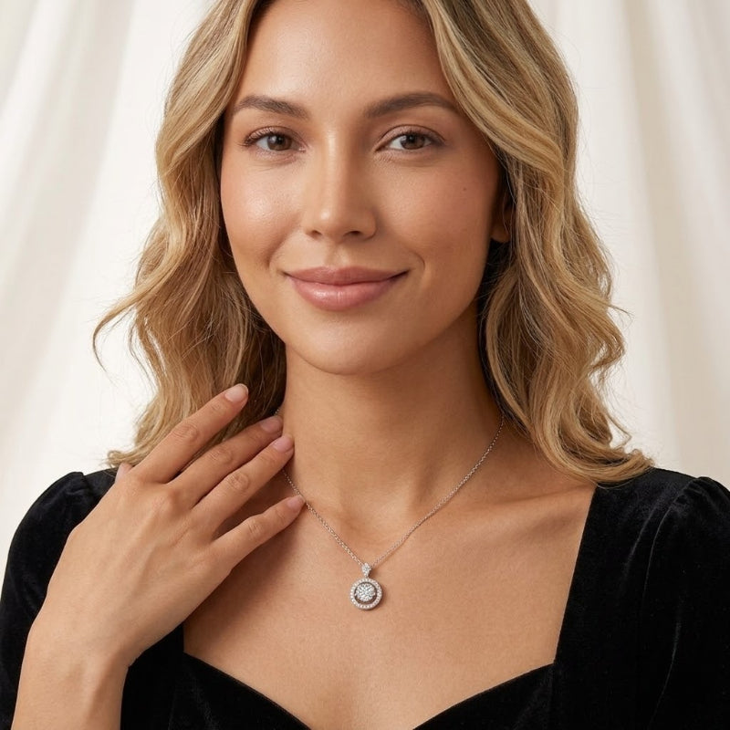 The Dancing Realm · Moissanite Clavicle Necklace