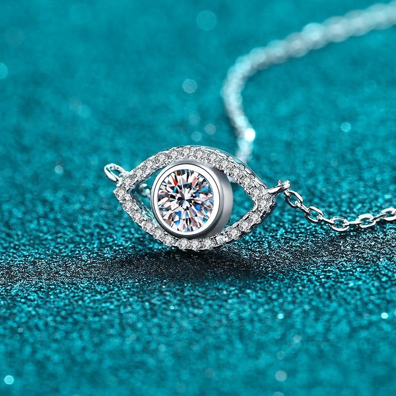 The Iris Alignment – Luxury Moissanite Evil Eye Necklace
