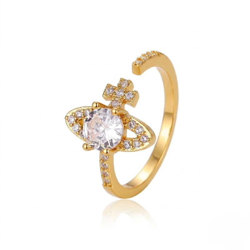 24K Gold Plated Eternal Orbit Open Ring