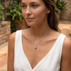 The Ethereal Wave Moissanite Twist Necklace – 1ct Collarbone Chain