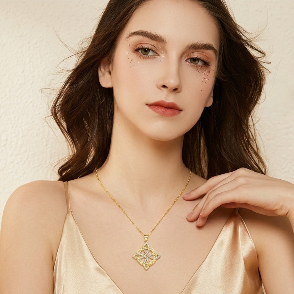 Meridian Weaver Geometric Necklace
