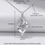 The Ethereal Wave Moissanite Twist Necklace – 1ct Collarbone Chain