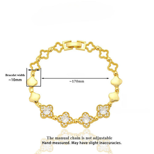 Golden Clover Charm Bracelet