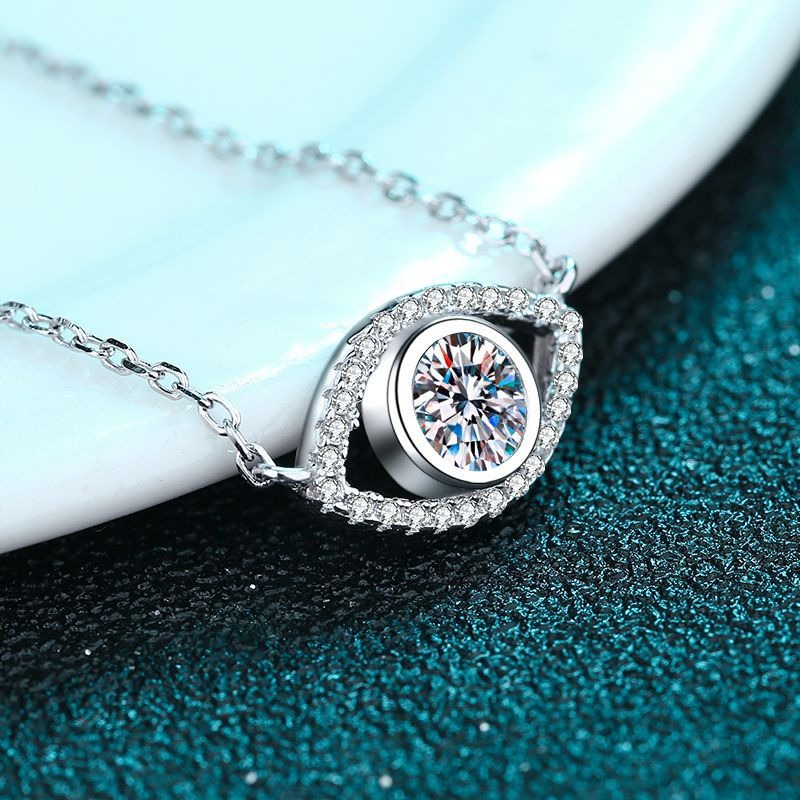 The Iris Alignment – Luxury Moissanite Evil Eye Necklace