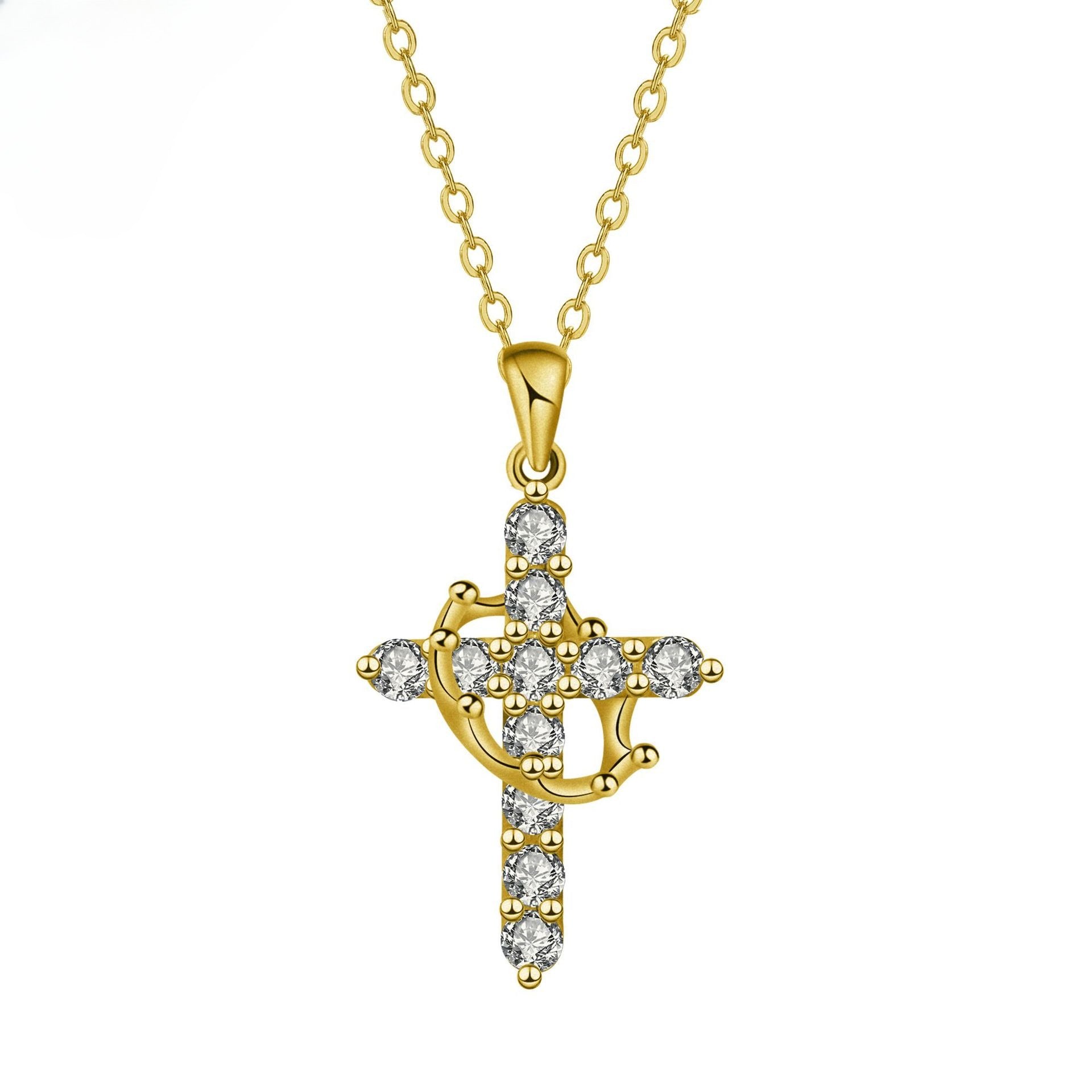 Minimalist Birthstone Cross Necklace
