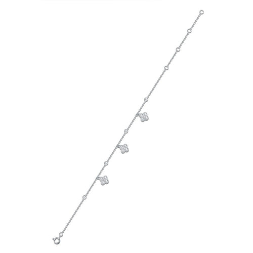 1.5 CTW Moissanite Clover Bracelet in S925 Silver