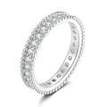 S925 Sterling Silver Moissanite Stackable Ring