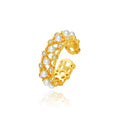 【Weaving Love】925 Sterling Silver Lace Hollow Shell Pearl Ring - Adjustable