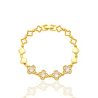 Golden Clover Charm Bracelet