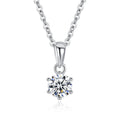 The Eternal Brilliance: S925 Silver 2ct Moissanite Solitaire Pendant Necklace