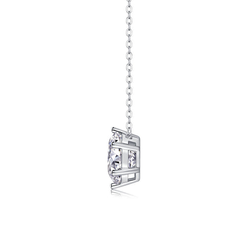 Eternal Spark 1ct Moissanite Pendant Necklace - 6.5mm Round Brilliant Cut Diamond Alternative