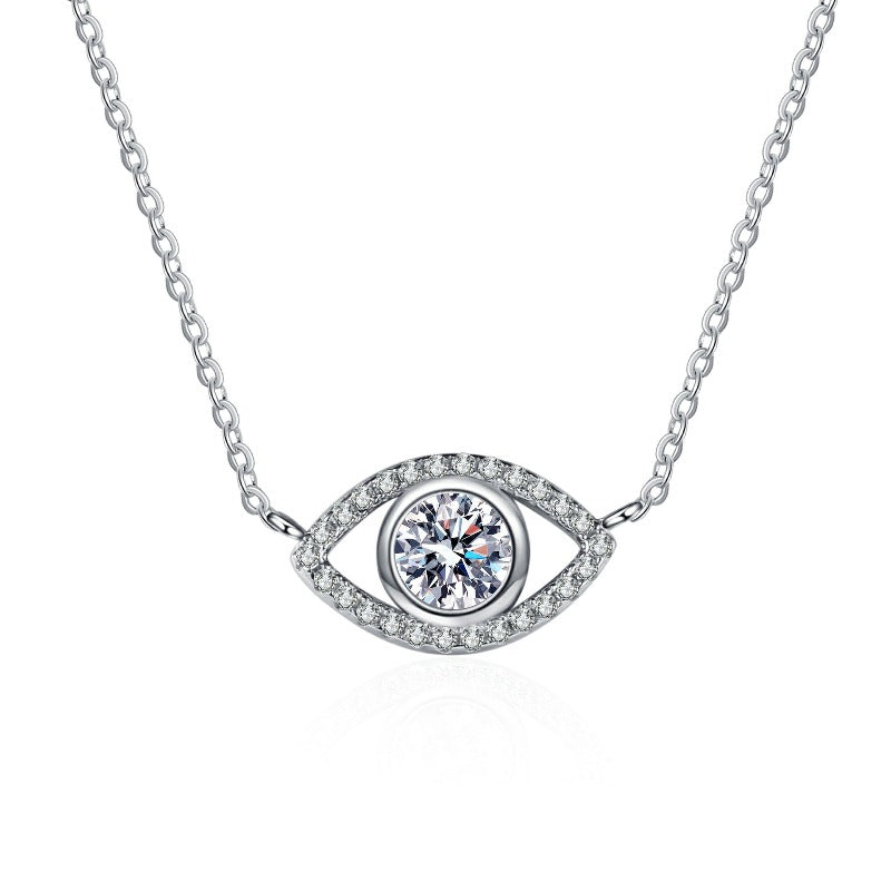 The Iris Alignment – Luxury Moissanite Evil Eye Necklace