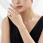 1.5 CTW Moissanite Clover Bracelet in S925 Silver