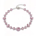 Graduated Pink Zirconia Tennis Bracelet